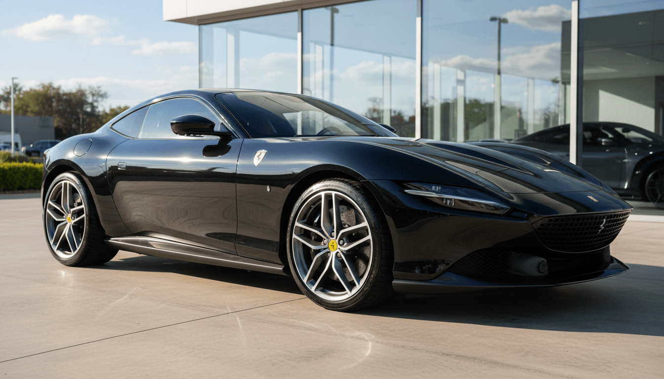 Beautifully detailed car with shiny paint finish