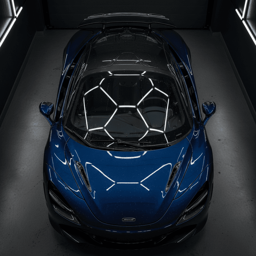 Perfectly detailed car with shiny finish