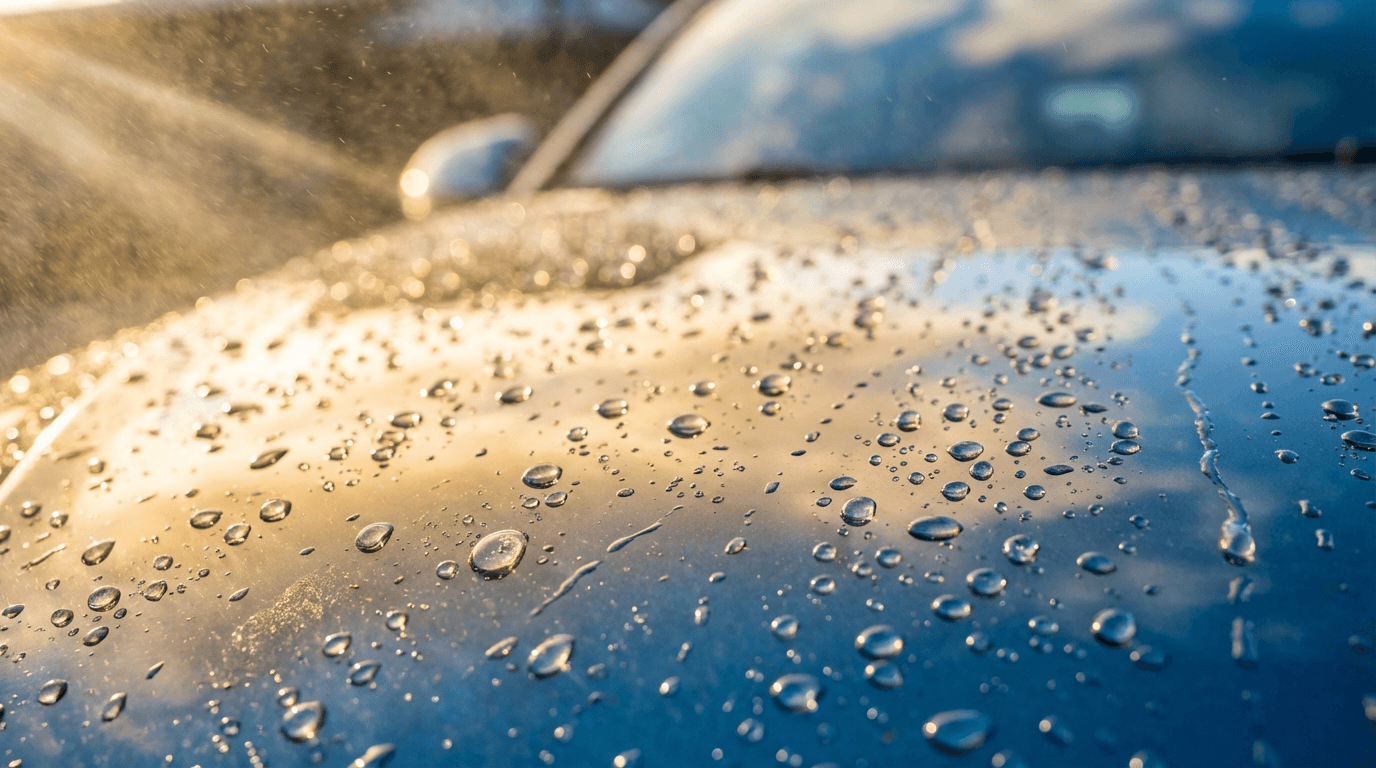 Detailed car surface showing professional finish